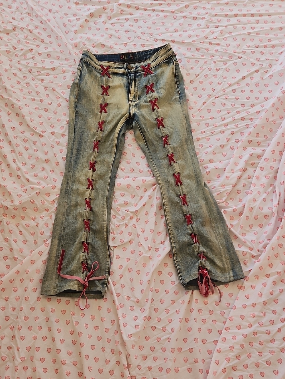 Dolls Kill Delia Lace Up Jeans